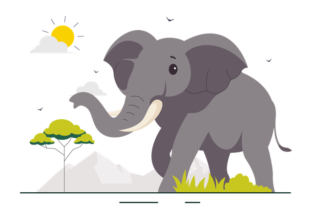 World Elephant Day  Illustration