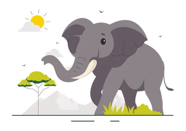 World Elephant Day  Illustration