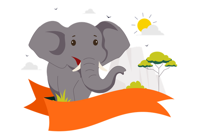 World Elephant Day  Illustration