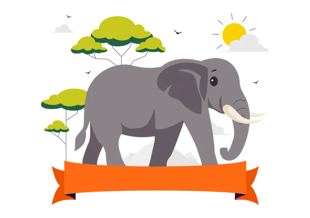 World Elephant Day  Illustration