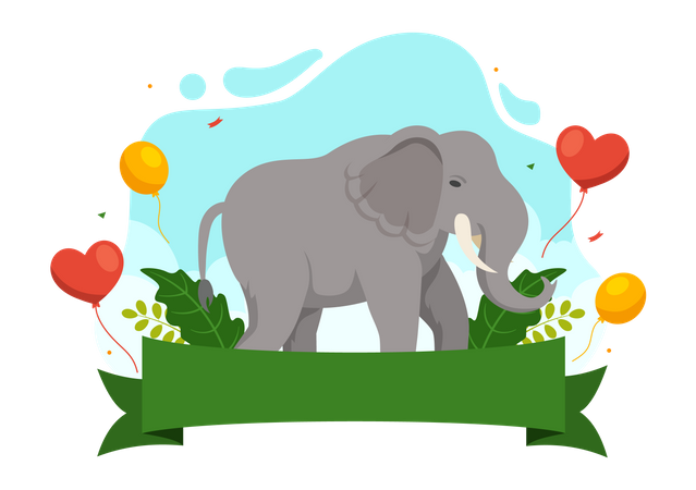 World Elephant Day  Illustration