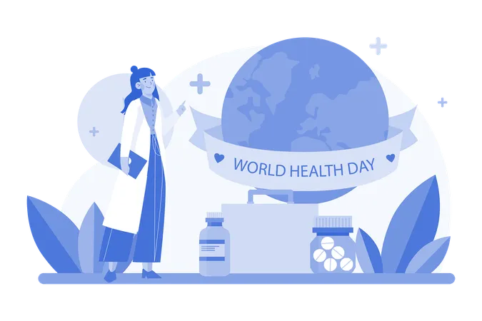 World Health Day Concept Illustration
