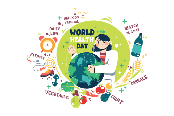 Poster design for world health day with kids in background illustration   CanStock