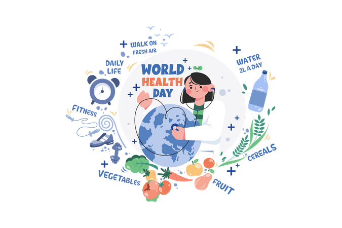 World Health Day  Illustration