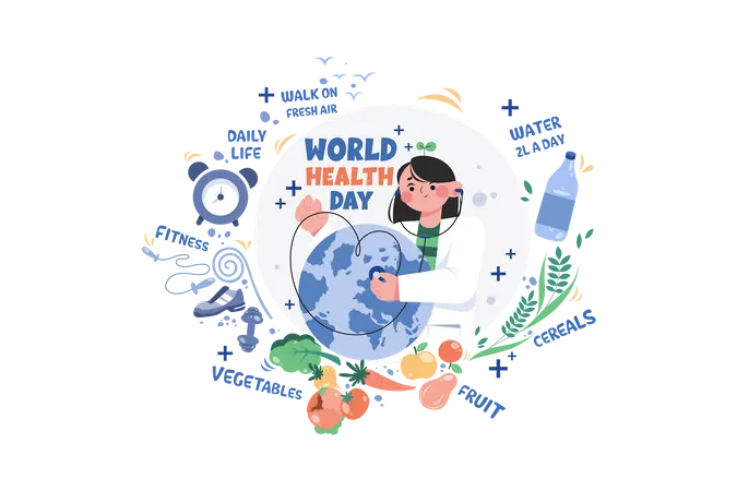 World Health Day  Illustration