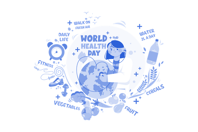 World Health Day  Illustration