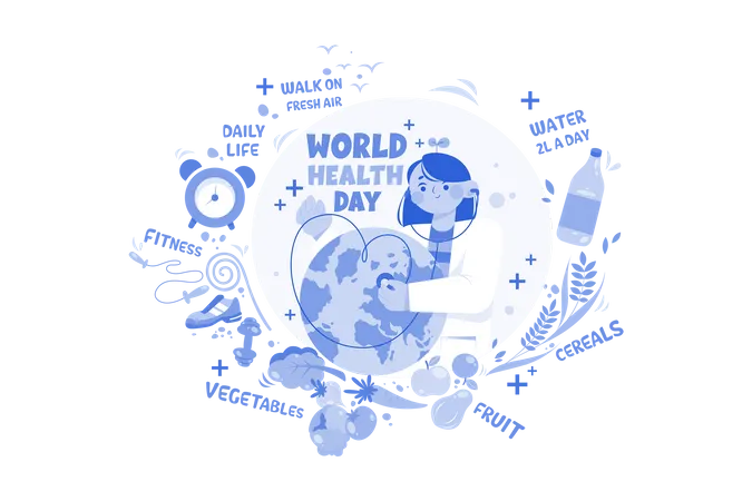 World Health Day  Illustration