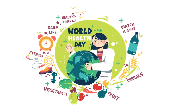 World Health Day  Illustration