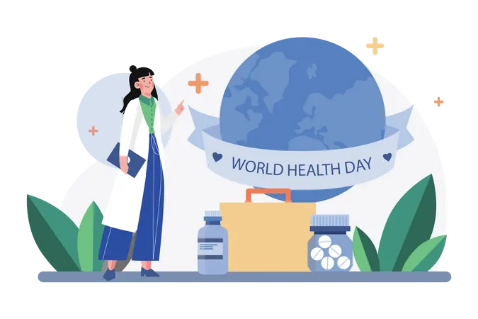 World Health Day  Illustration