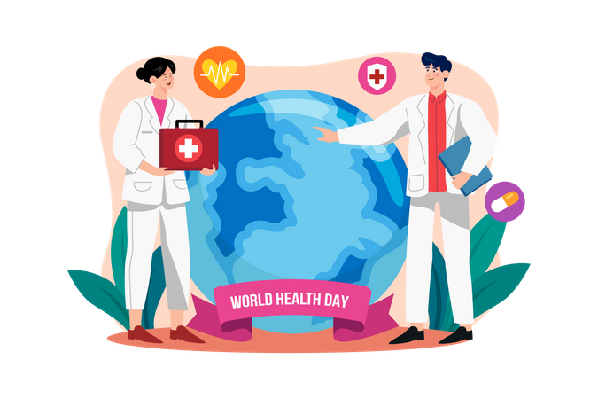 World Health Day  Illustration