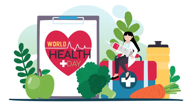 World Health Day  Illustration