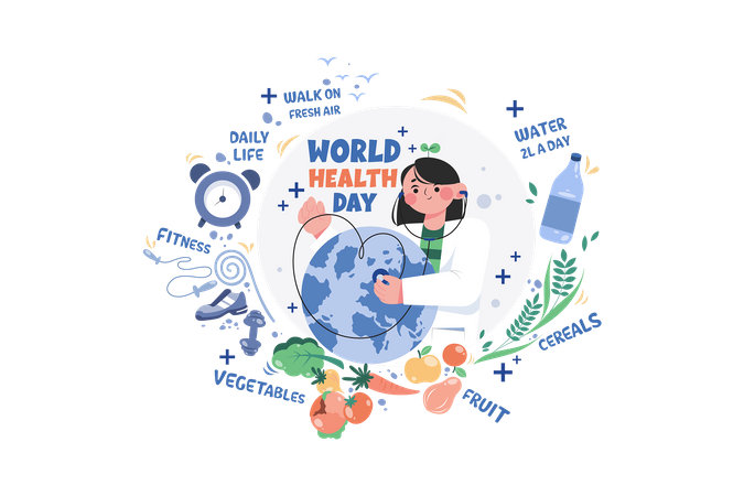 World Health Day  Illustration