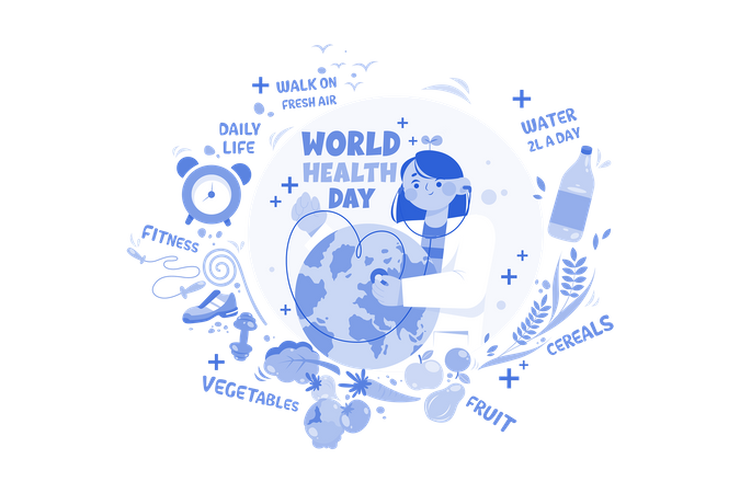 World Health Day  Illustration