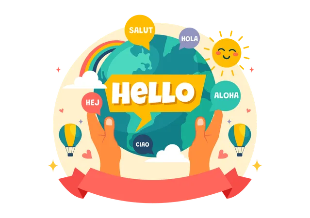 World Hello Day  Illustration