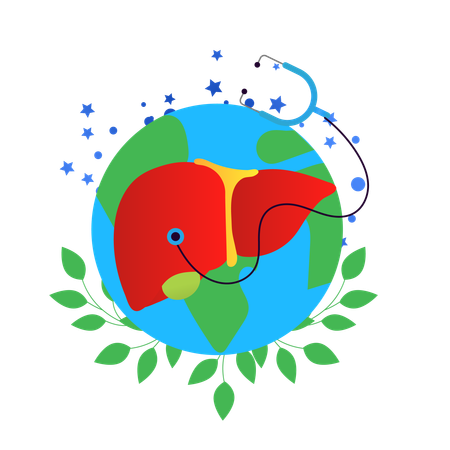 World hepatitis day  Illustration