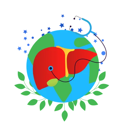 World hepatitis day  Illustration