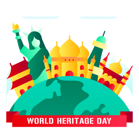 World Heritage Day  일러스트레이션