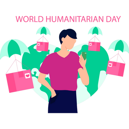 World humanitarian day  Illustration