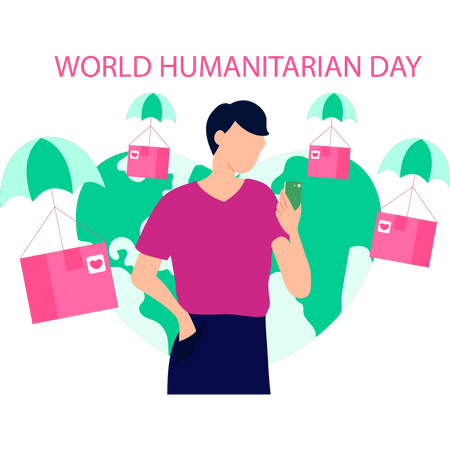 World humanitarian day  Illustration