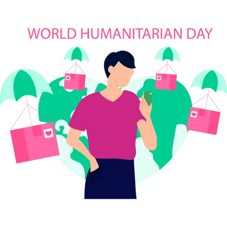 World humanitarian day  Illustration