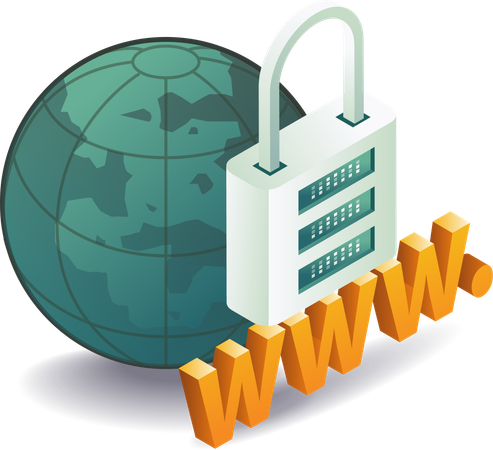 World information technology internet security  Illustration