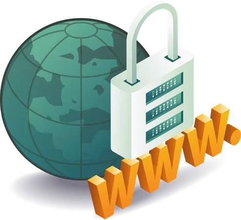 World information technology internet security  Illustration