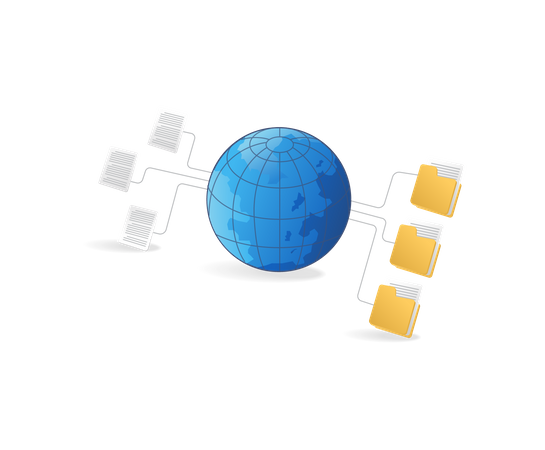 World internet data  Illustration