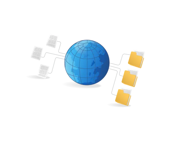 World internet data  Illustration