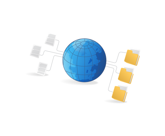 World internet data  일러스트레이션