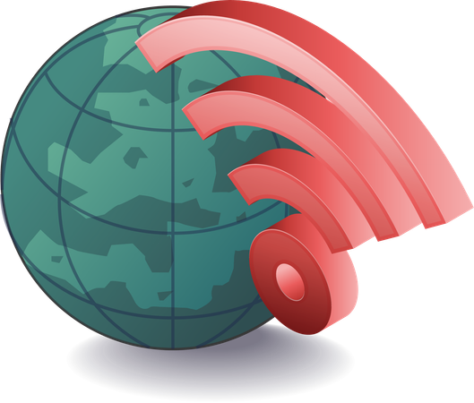 World internet wifi network signal  Illustration