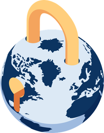 World Lockdown During Covid-19 Pandemic  Illustration
