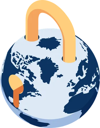 World Lockdown During Covid-19 Pandemic  Illustration