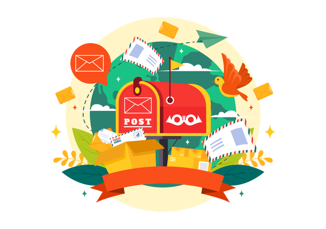 World Mail Day  Illustration