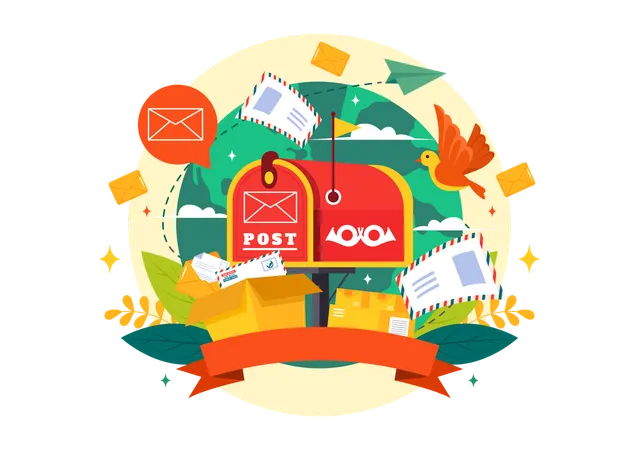 World Mail Day  Illustration