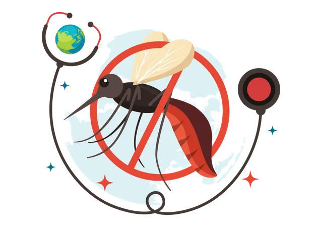 World Malaria Day  イラスト