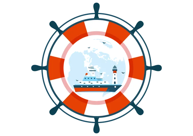 World Maritime Day Vector Illustration With Sea And Ship For Shipping Safety And Security And The Marine Environment In Nautical Celebration Design Illustration