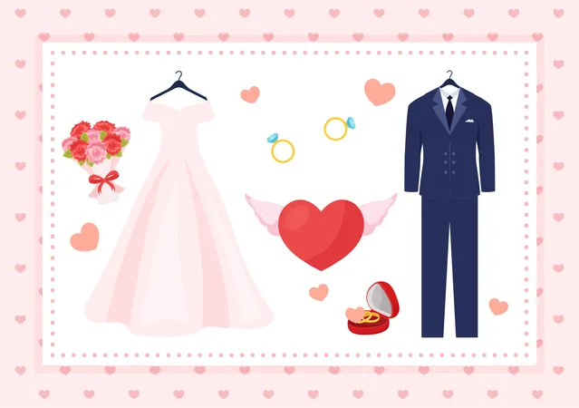World Marriage Day Vector Illustration On February 12 With Ring Of Love Symbol To Emphasize The Beauty And Loyalty Of A Partner In Cartoon Background Illustration