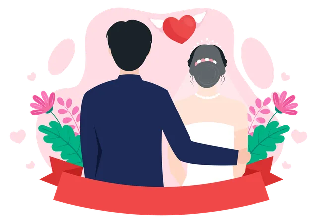 World Marriage Day banner  Illustration