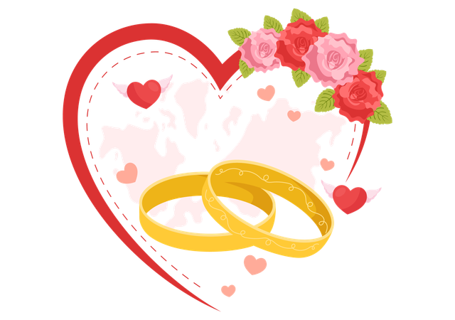 World Marriage Day  Illustration