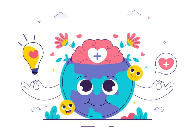 World Mental Health Day  Illustration