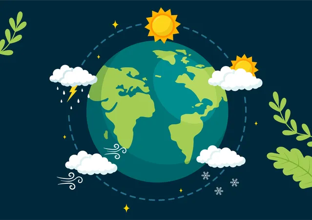World Meteorological Day Vector Illustration On 23 March With Earth Map Meteorology Science And Researching Weather In Flat Cartoon Background Illustration
