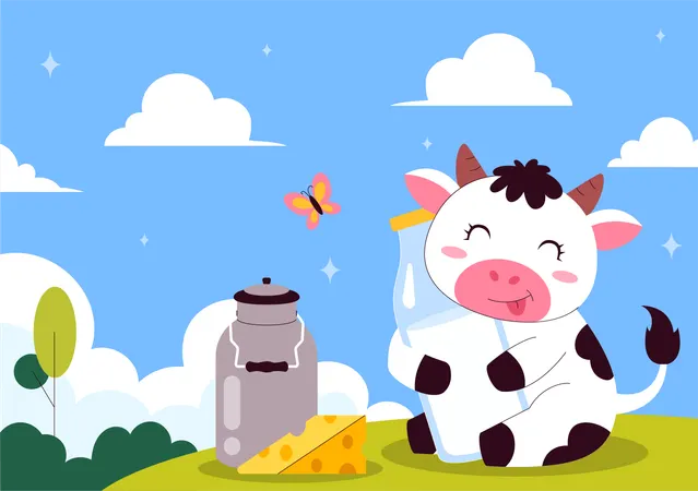 World Milk Day  Illustration