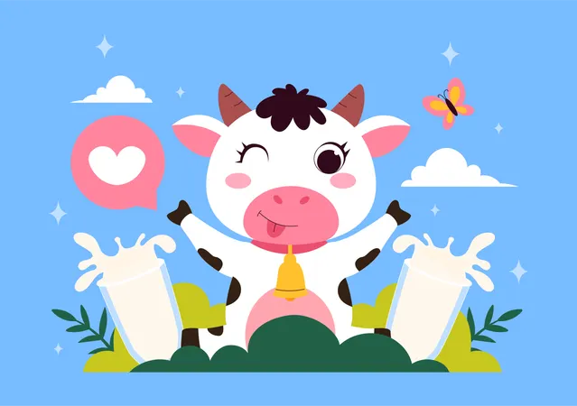 World Milk Day  Illustration