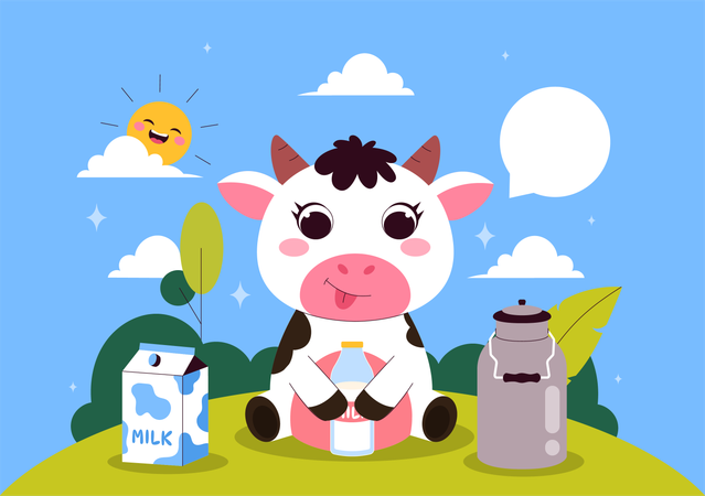 World Milk Day  Illustration