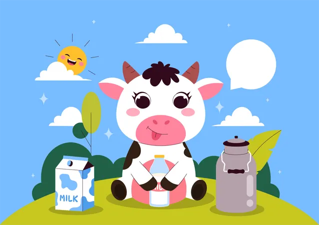 World Milk Day  Illustration