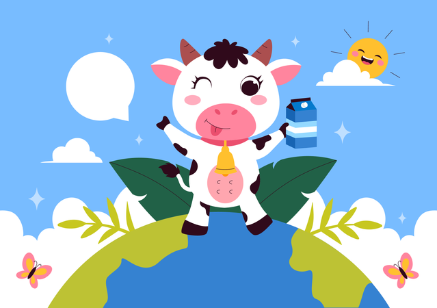 World Milk Day  Illustration