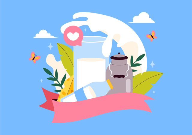 World Milk Day  Illustration