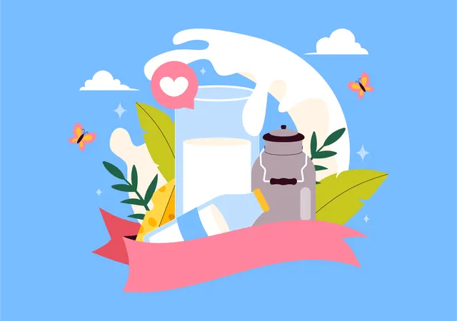 World Milk Day  Illustration