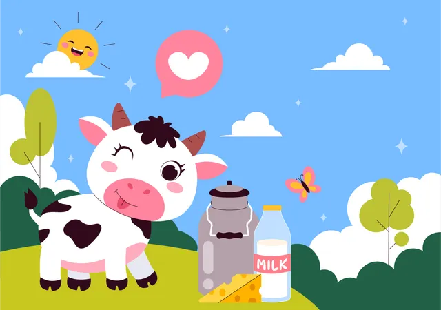 World Milk Day  Illustration