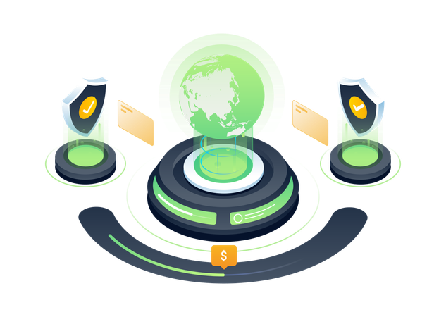 World Money Trade security  Illustration